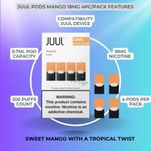 JUUL Pods Mango 18MG Now in Ajman