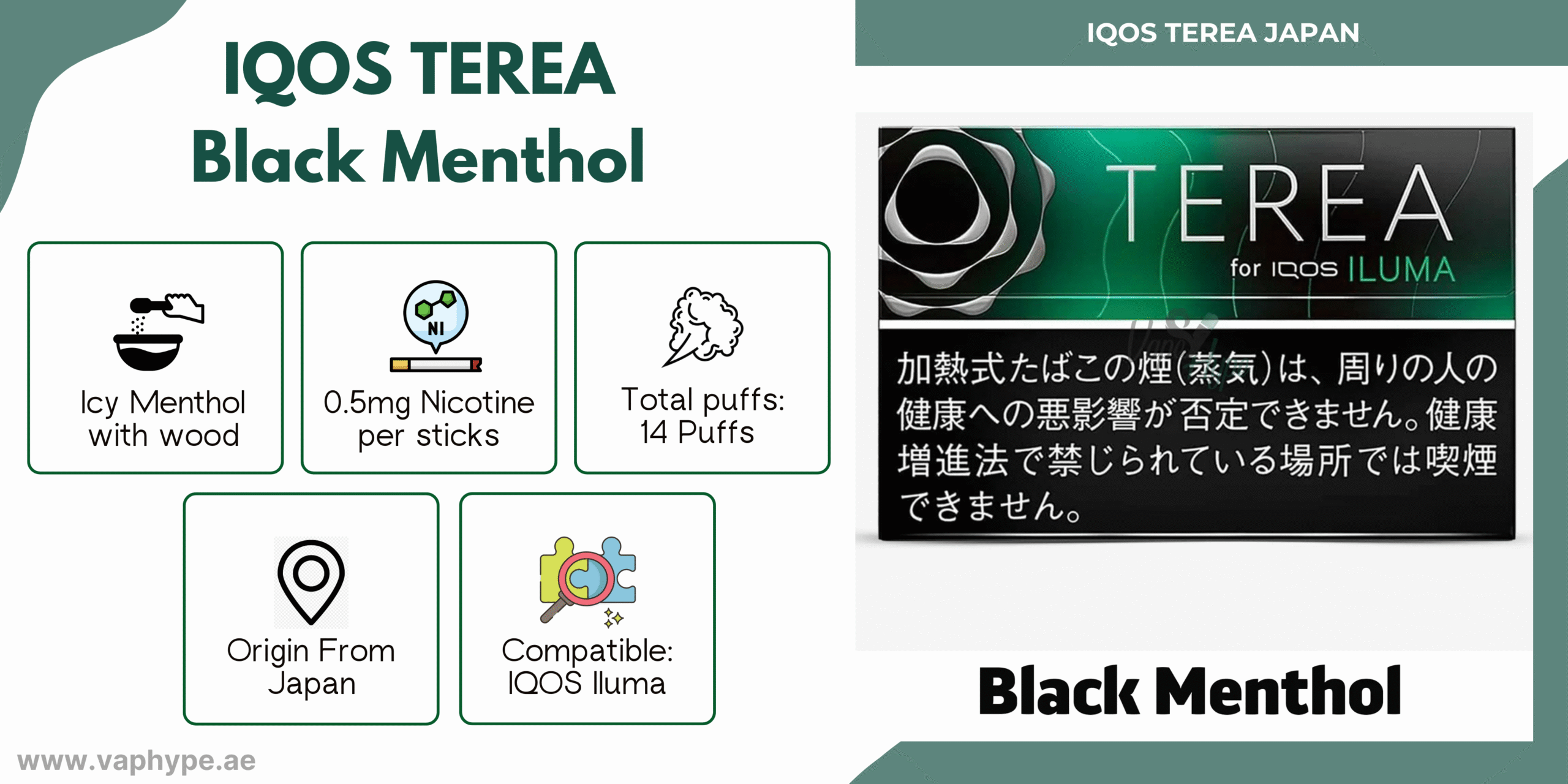 IQOS Terea Black Menthol Japan
