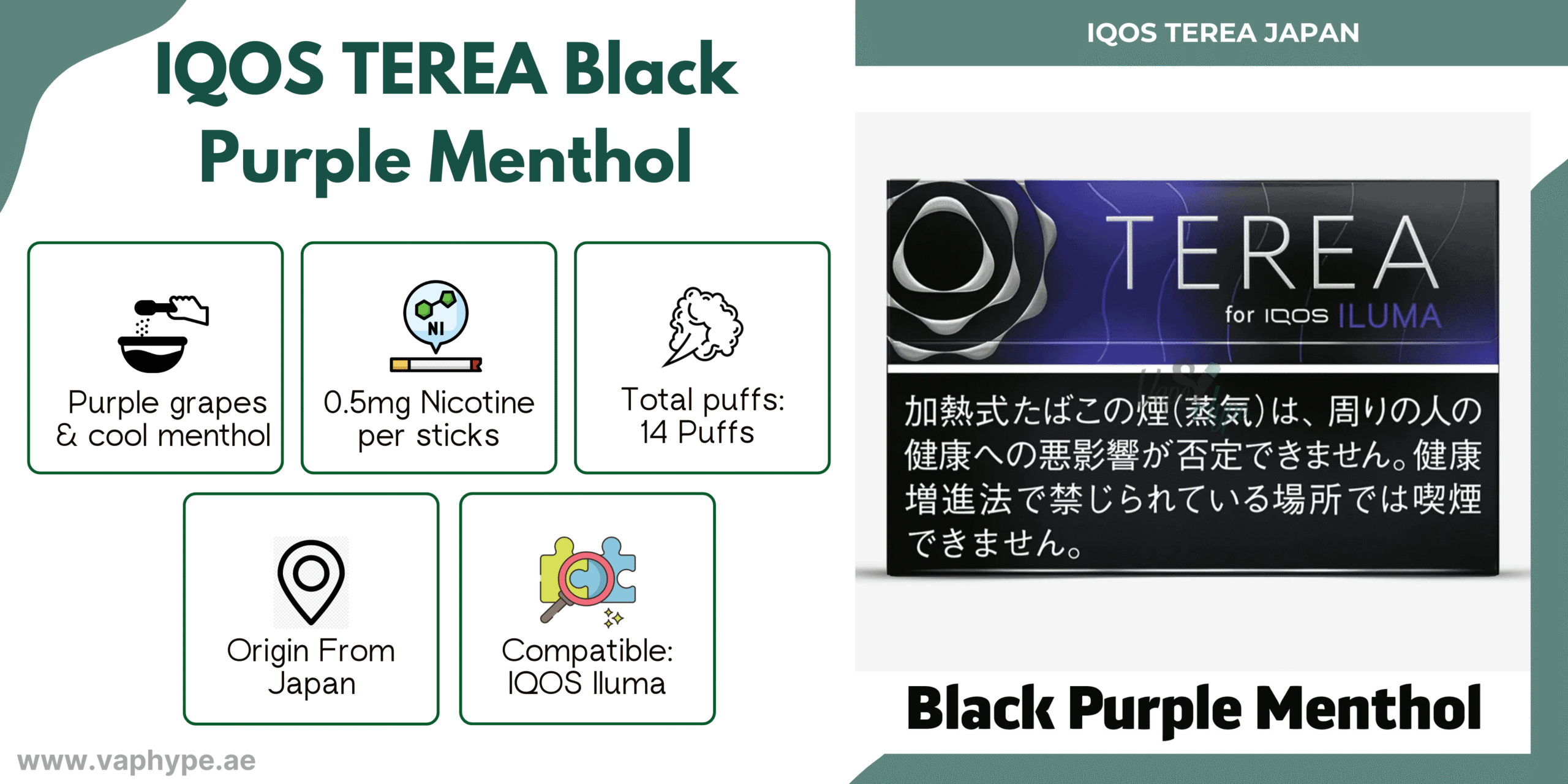 IQOS Terea Black Purple Menthol Japan