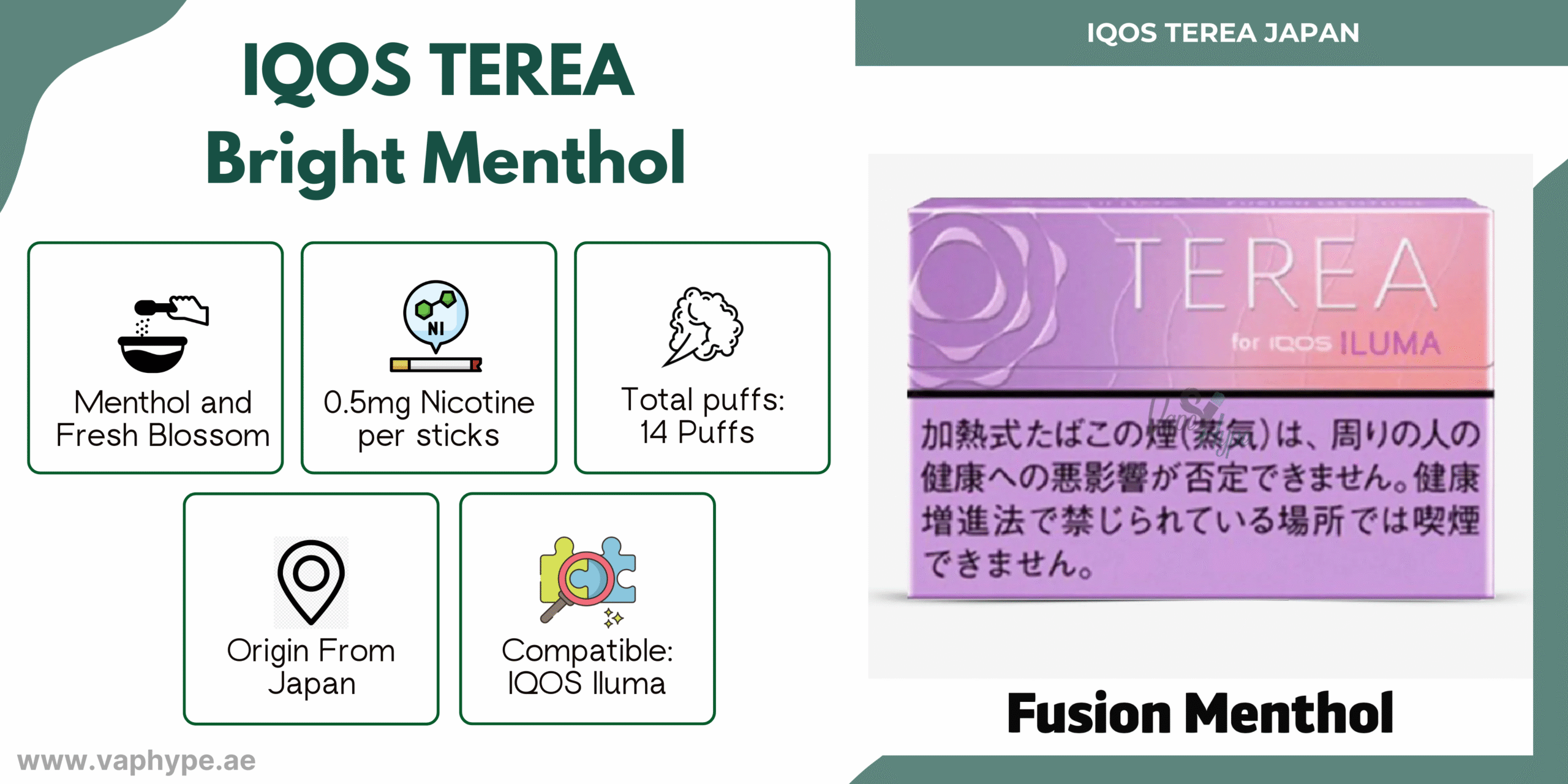 IQOS Terea Fusion Menthol Japan