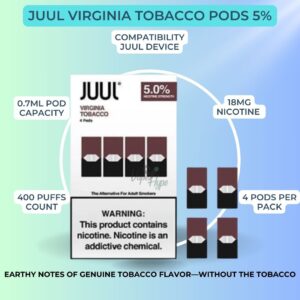 JUUL Virginia Tobacco Pods 5% Now in Abu Dhabi