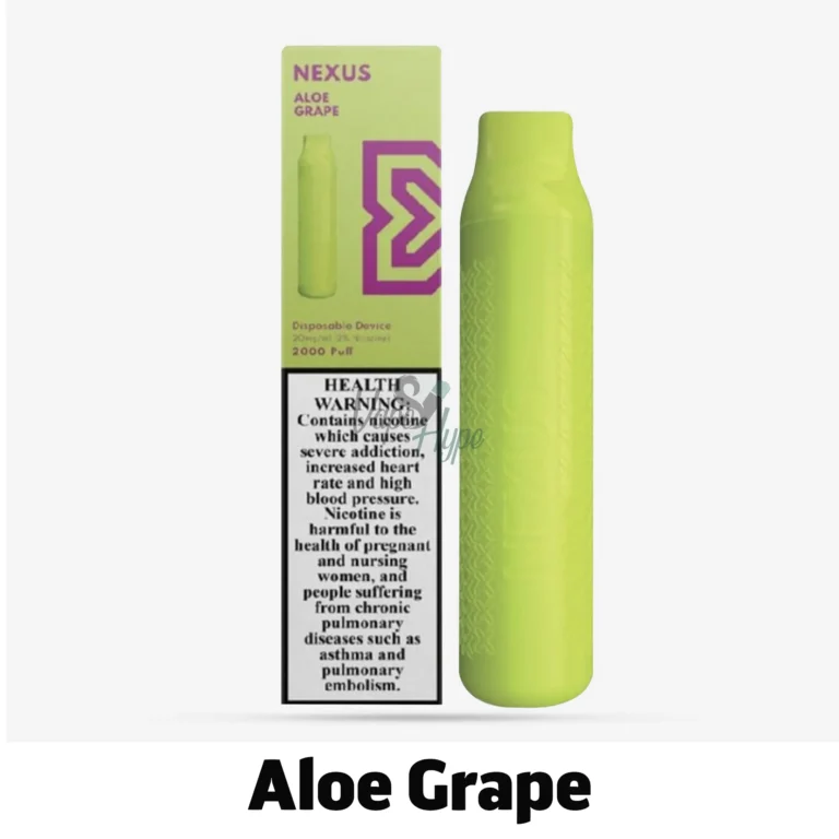 NEXUS DISPOSABLE 2000 PUFFS Aloe Grape Now available in UAE