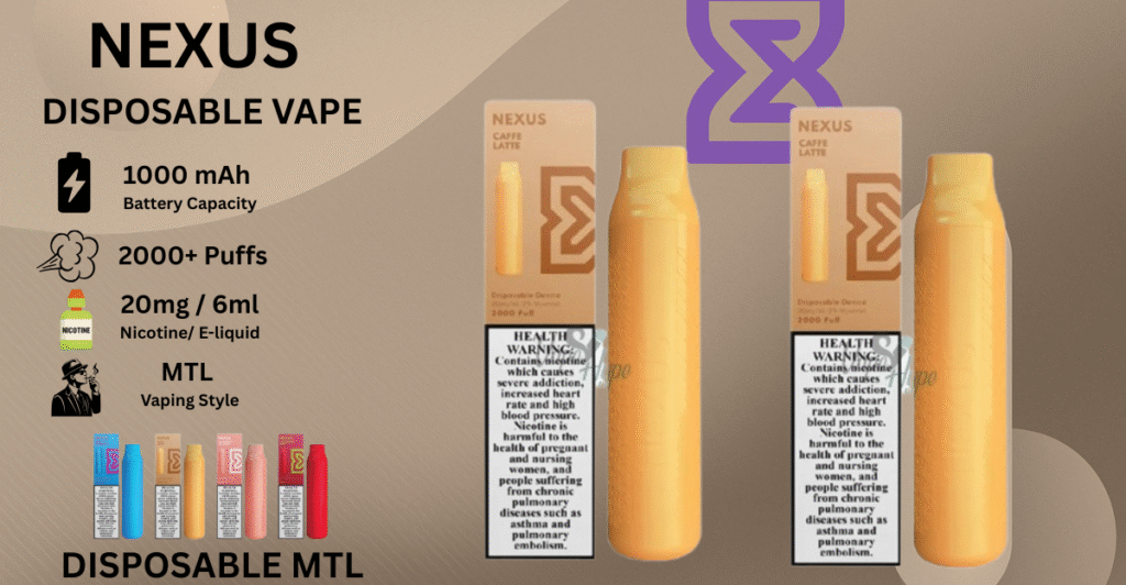 NEXUS DISPOSABLE 2000 PUFFS Coffee Latte Now in Abu Dhabi