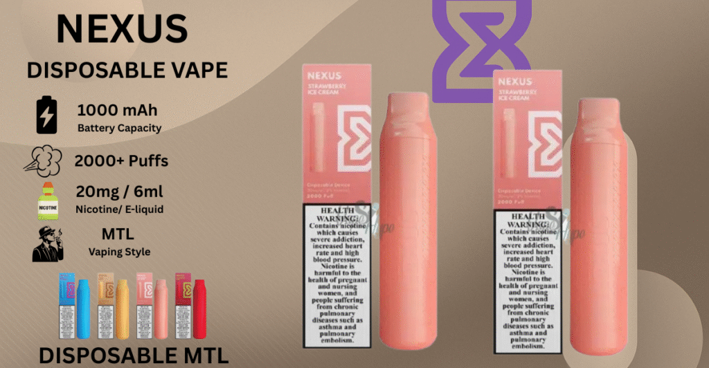 NEXUS DISPOSABLE 2000 PUFFS Strawberry Ice Cream Now in Abu Dhabi
