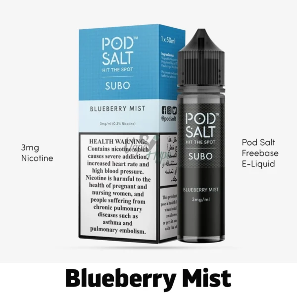 Pod Salt Subo Blueberry Mist 3mg/ml 50ml