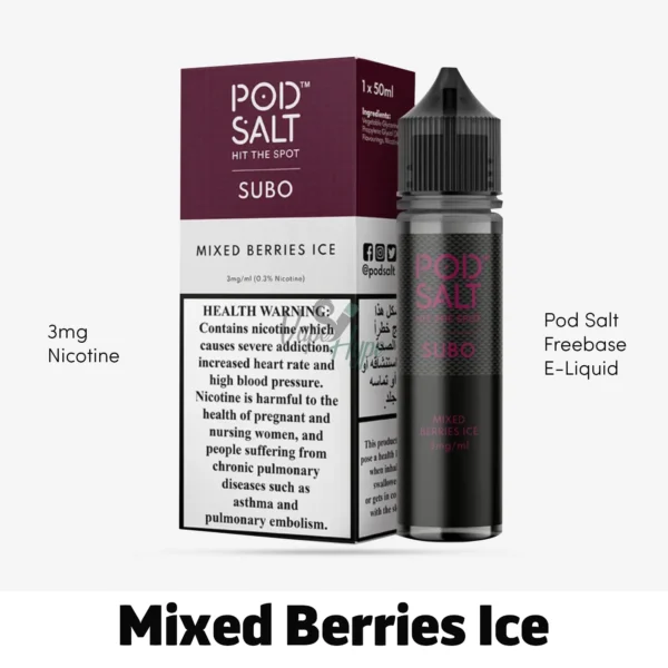 Pod Salt Subo Mixed Berries Ice 3mg/ml 50ml