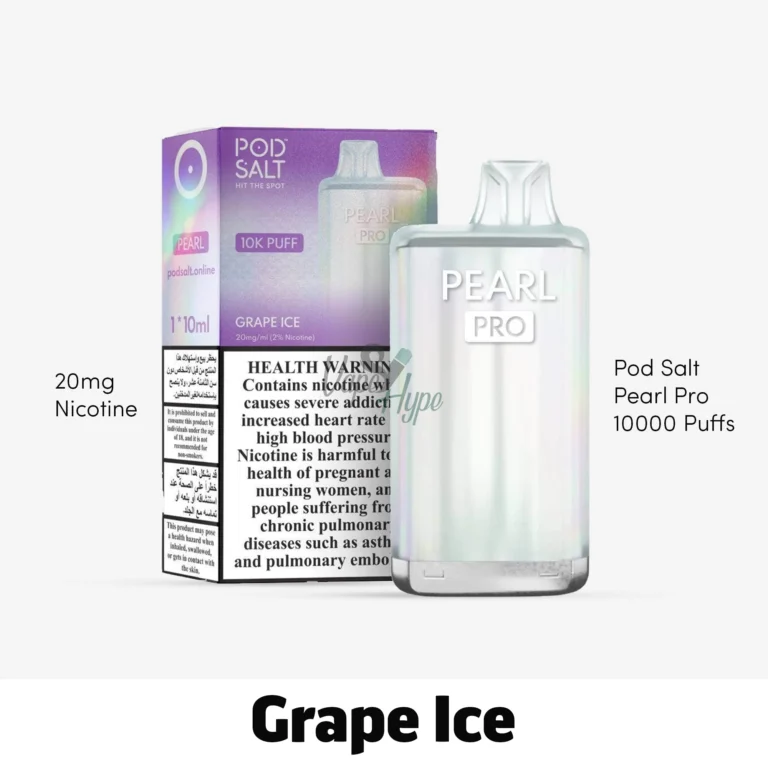 Pod Salt Pearl Pro Grape Ice 10000 Puffs for Vapehype
