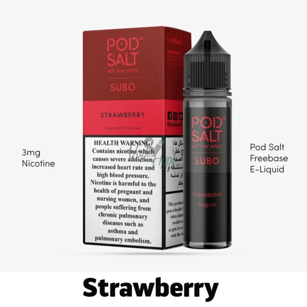 Pod Salt Subo Strawberry 3mg/ml 50ml