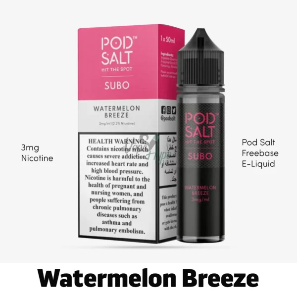 Pod Salt Subo Watermelon Breeze 3mg/ml 50ml