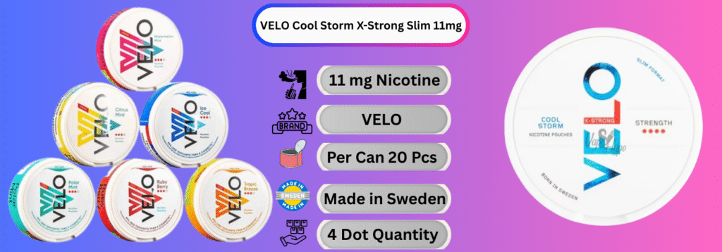 VELO Cool Storm X-Strong Slim 11mg Now available Online in Ajman
