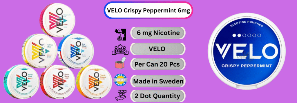 VELO Crispy Peppermint 6mg Now available in dubai