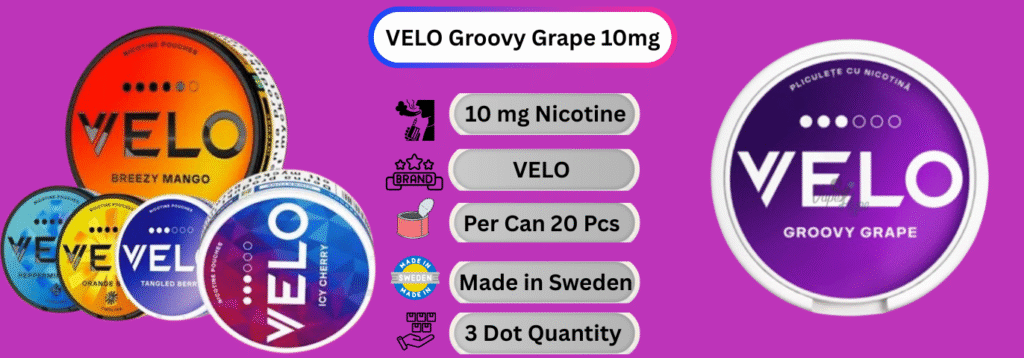 VELO Groovy Grape 10mg Now available in Ajman Online