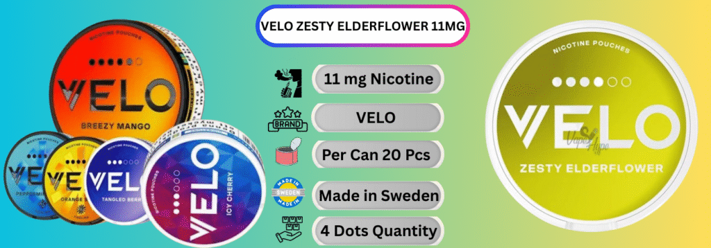 VELO Zesty Elderflower 11mg in dubai online in UAE