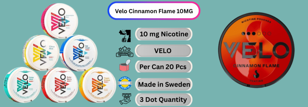 Velo Cinnamon Flame 10MG Now available in sharjah
