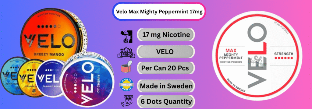 Velo Max Mighty Peppermint 17mg Now Buy Online in UAE