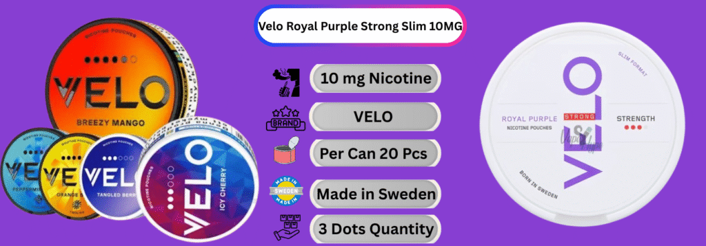 Velo Royal Purple Strong Slim 10MG Now available in ajman
