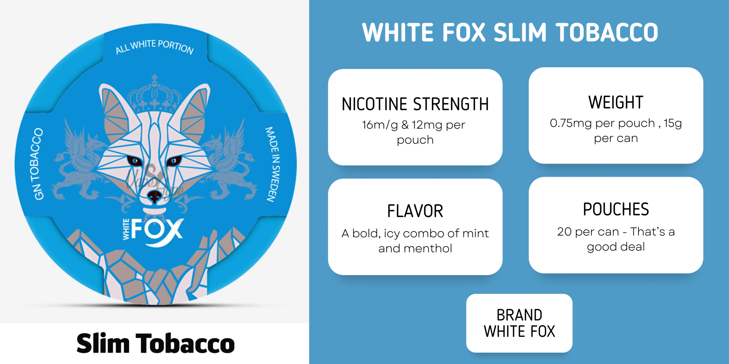 White Fox Mint Slim