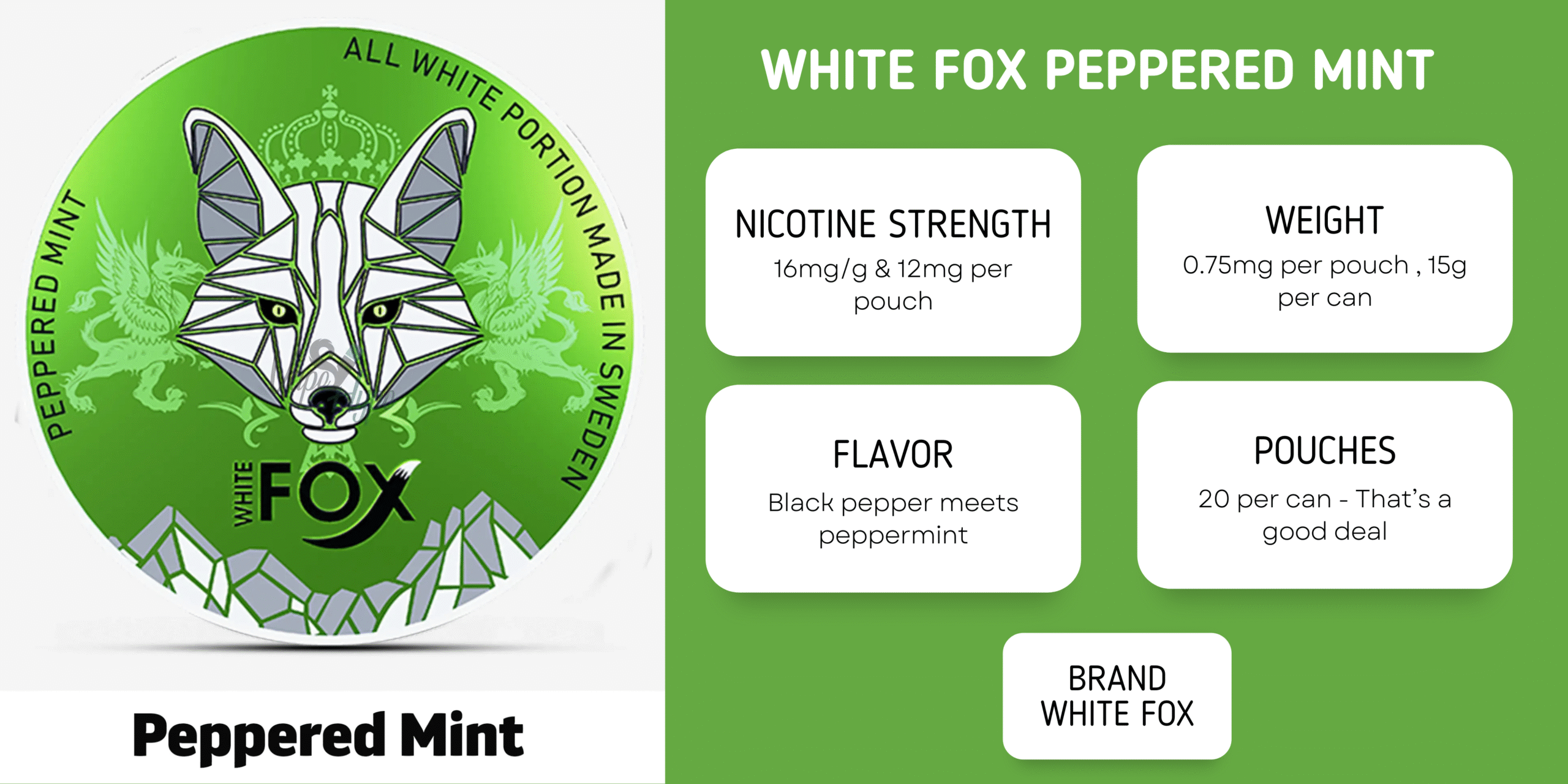White Fox Peppered Mint