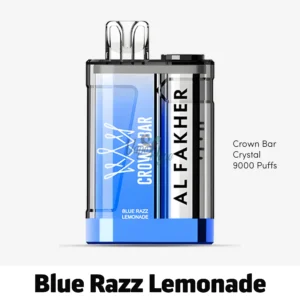 Al Fakher Crown Bar Crystal 9000 Blue Razz Lemonade now available at abu dhabi
