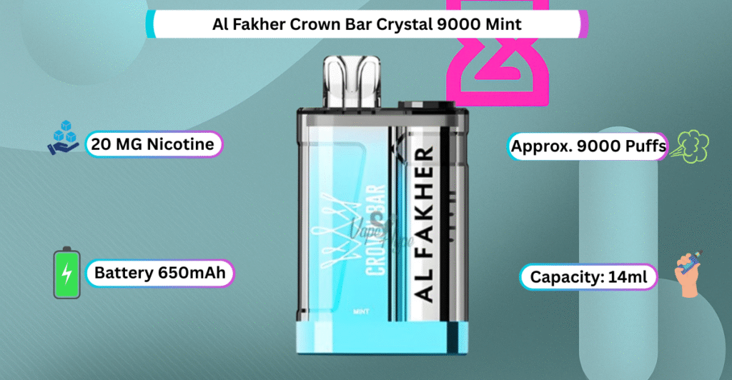 Al Fakher Crown Bar Crystal 9000 Mint now buy online in UAE