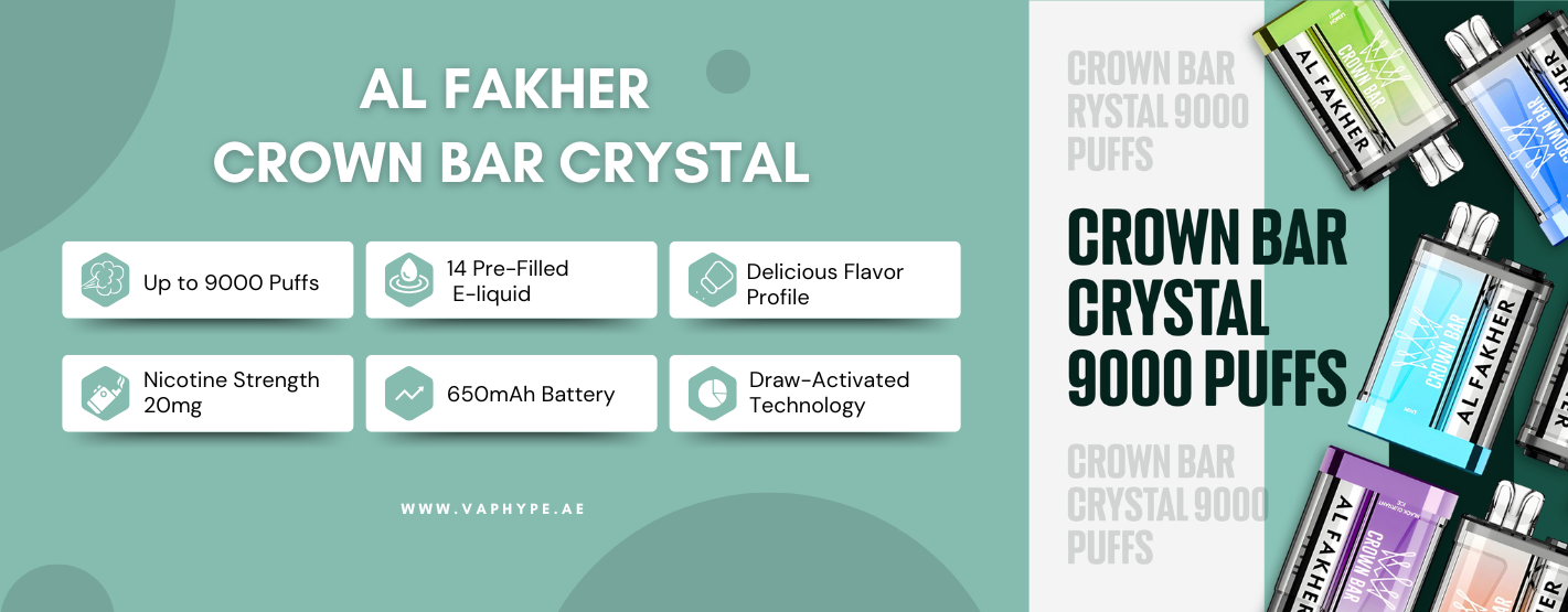 Al Fakher Crown Bar Crystal Features