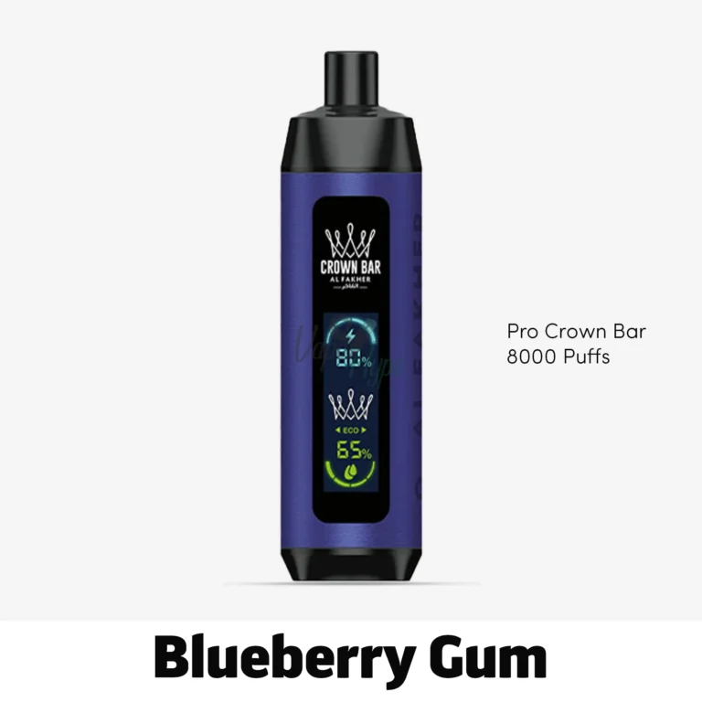 Al Fakher Pro Crown Bar Blueberry Gum 8000 Puffs for Vapehype