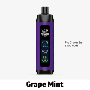 Al Fakher Pro Crown Bar Grape Mint 8000 Puffs for Vapehype