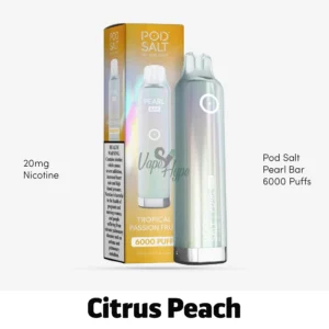 Pod Salt Pearl Bar 6000 Puffs Citrus Peach Now available in sharjah