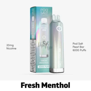Pod Salt Pearl Bar 6000 Puffs Fresh Menthol Now available in abu dhabi Online