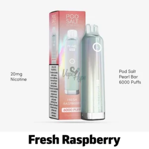 Pod Salt Pearl Bar 6000 Puffs Fresh Raspberry Now available Online in Dubai