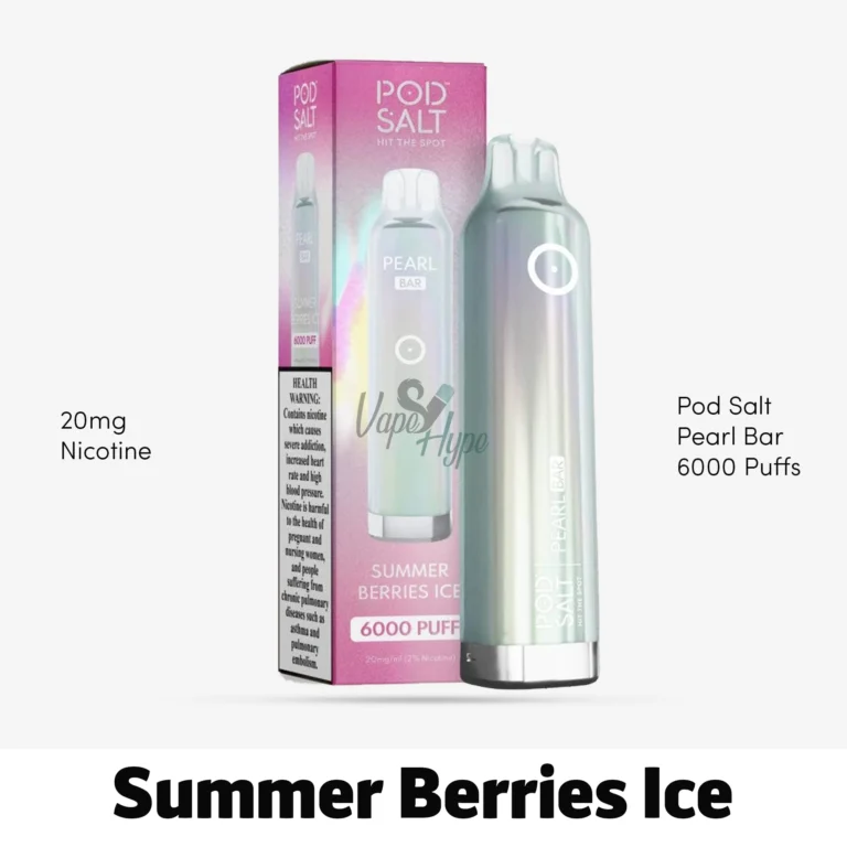Pod Salt Pearl Bar 6000 Puffs Summer Berries Ice Now available in abu dhabi