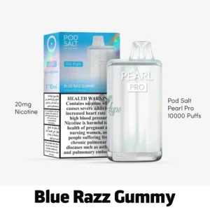 Pod Salt Pearl Pro Blue Razz Gummy 10000 Puffs for Vapehype