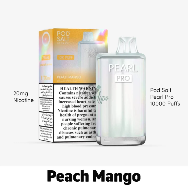 Pod Salt Pearl Pro Peach Mango 10000 Puffs for Vapehype