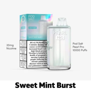 Pod Salt Pearl Pro Sweet Mint Burst 10000 Puffs for Vapehype
