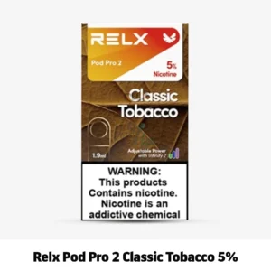 Relx Pod Pro 2 Classic Tobacco 5% now available in UAE