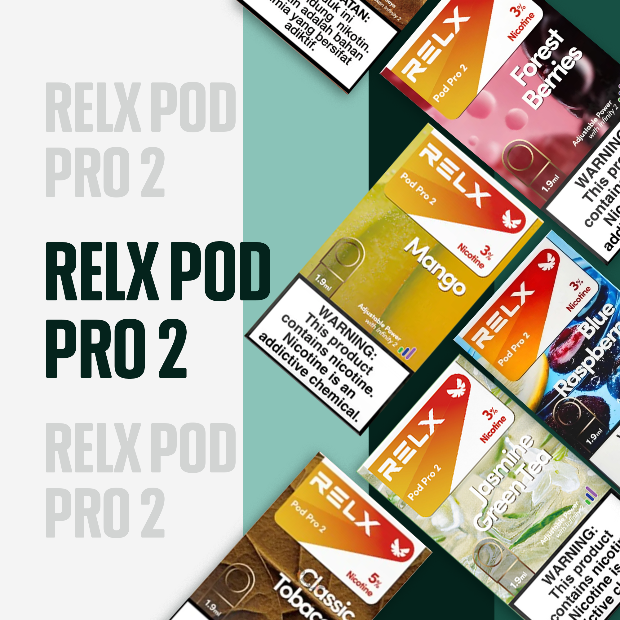 Relx Pod Pro 2 flavor list