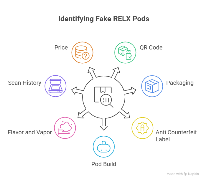 7 Proven Ways to Spot Fake RELX Pods in UAE clear visual image