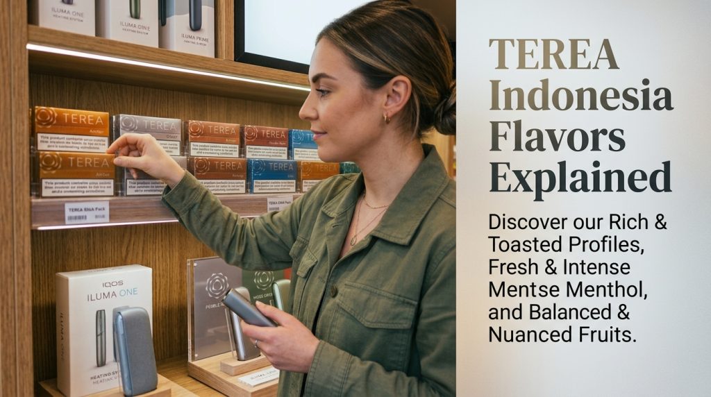 TEREA Indonesia flavors including tobacco, menthol, fruity and clove profiles, guide for dubai users
