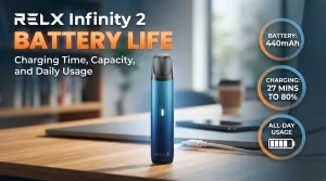 RELX Infinity 2 Battery Life: Charging Time, Capacity, and Daily Usage