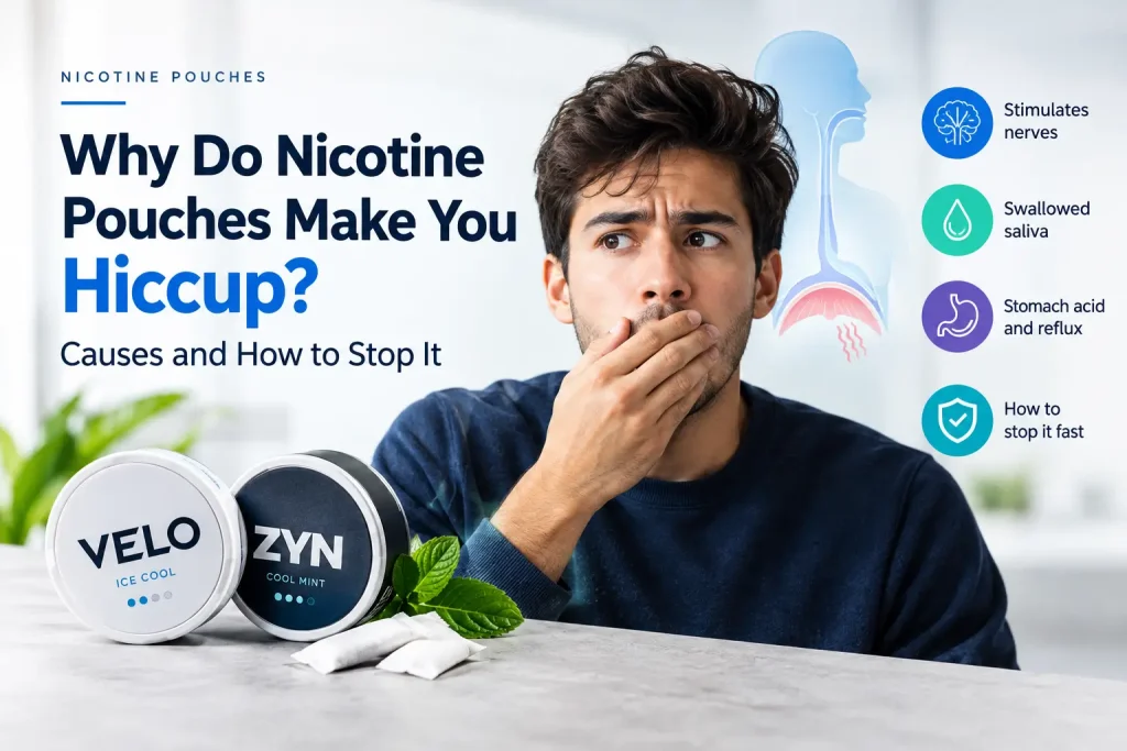 Why nicotine pouches cause hiccups and how to stop them